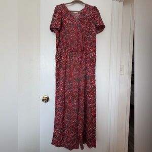 SHEIN Red Floral jumpsuit